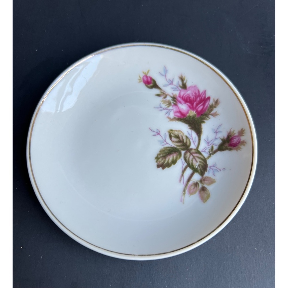 Vintage Floral Butter Pat Plate